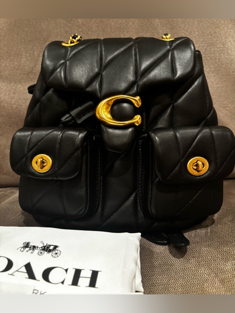 Coach Tabby backpack crafted from quilted nappa leather
